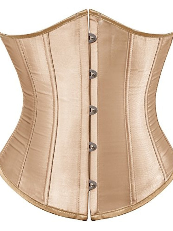 Women‘s Hook & Eye Tummy Control Push Up Jacquard Overbust Corsets for Wedding Party Birthday Halloween