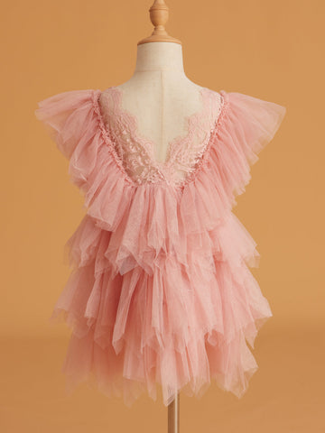 Lace Tulle Short/Mini Dress