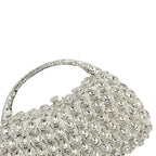 Retro Luxurious Wedding Party Evening Square HandBag with Rhinestone