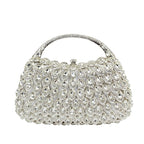 Retro Luxurious Wedding Party Evening Square HandBag with Rhinestone