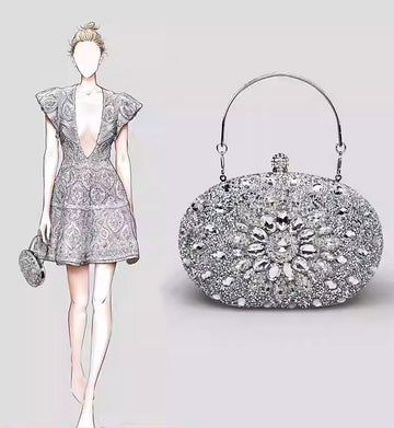 Women's Clutches & Evening Bags Glass Diamond Encrusted