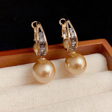Elegant Two Piece Minimalist Rhinestone Earrings