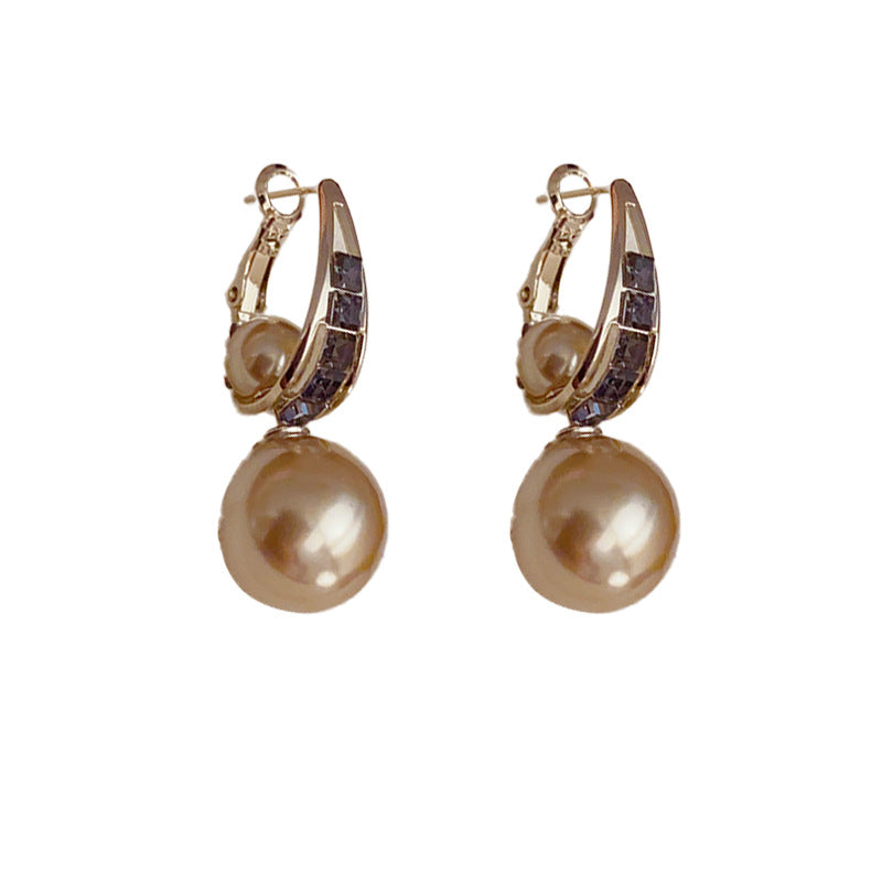 Elegant Two Piece Minimalist Rhinestone Earrings
