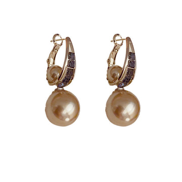 Elegant Two Piece Minimalist Rhinestone Earrings
