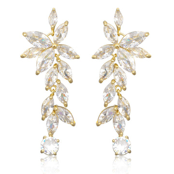 Elegant Classic Daily Long Diamond Earrings