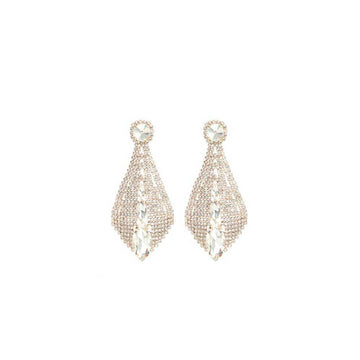 Fashion Luxury Diamond Rhinestone Tassel Drop Earrings
