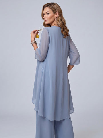 Chiffon Mother of the Bride Pantsuits with Jacket
