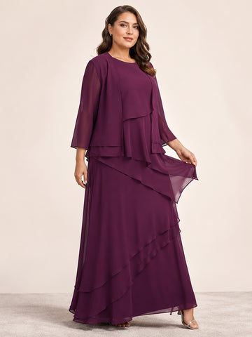 Sheath/Column Floor-Length Mother of the Bride Dresses with Jacket