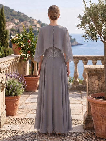 A-Line/Princess Scoop Floor-Length Mother of the Bride Dresses