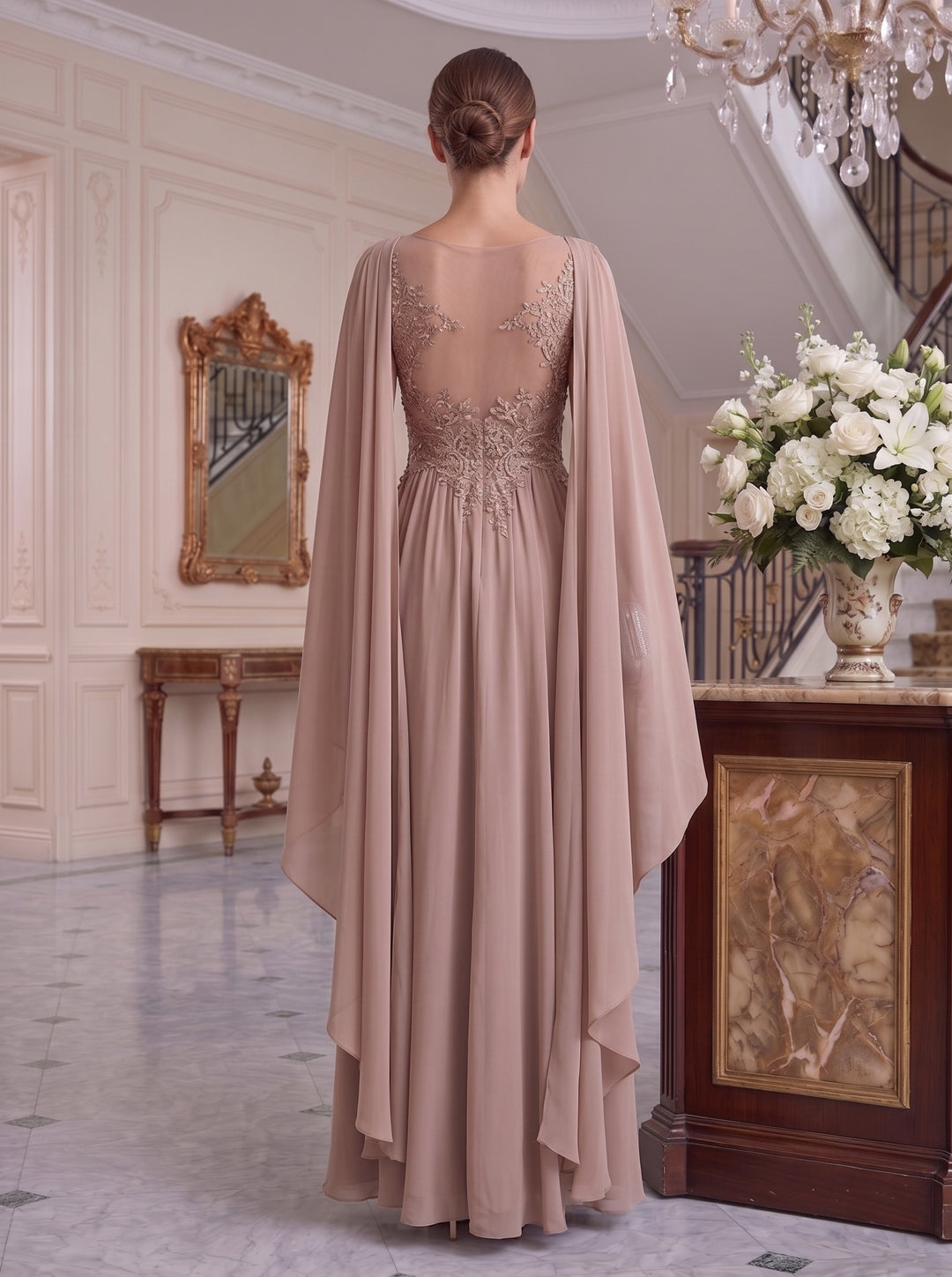 A-Line/Princess V-Neck Floor-Length Mother of the Bride Dresses
