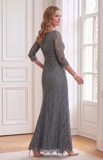 A-Line/Princess Jewel Neck Floor-Length Mother of the Bride Dresses