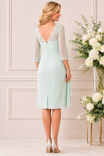 Sheath/Column V-Neck Knee-Length Mother of the Bride Dresses