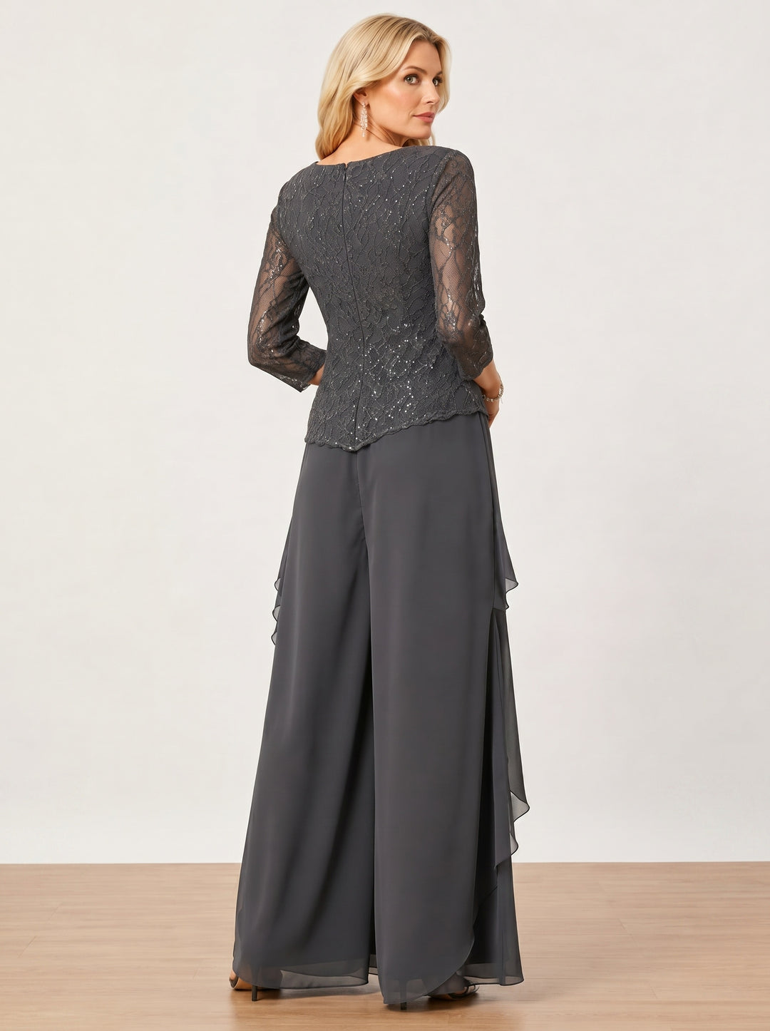 A-Line/Princess Jewel Neck Floor-Length Mother of the Bride Dresses