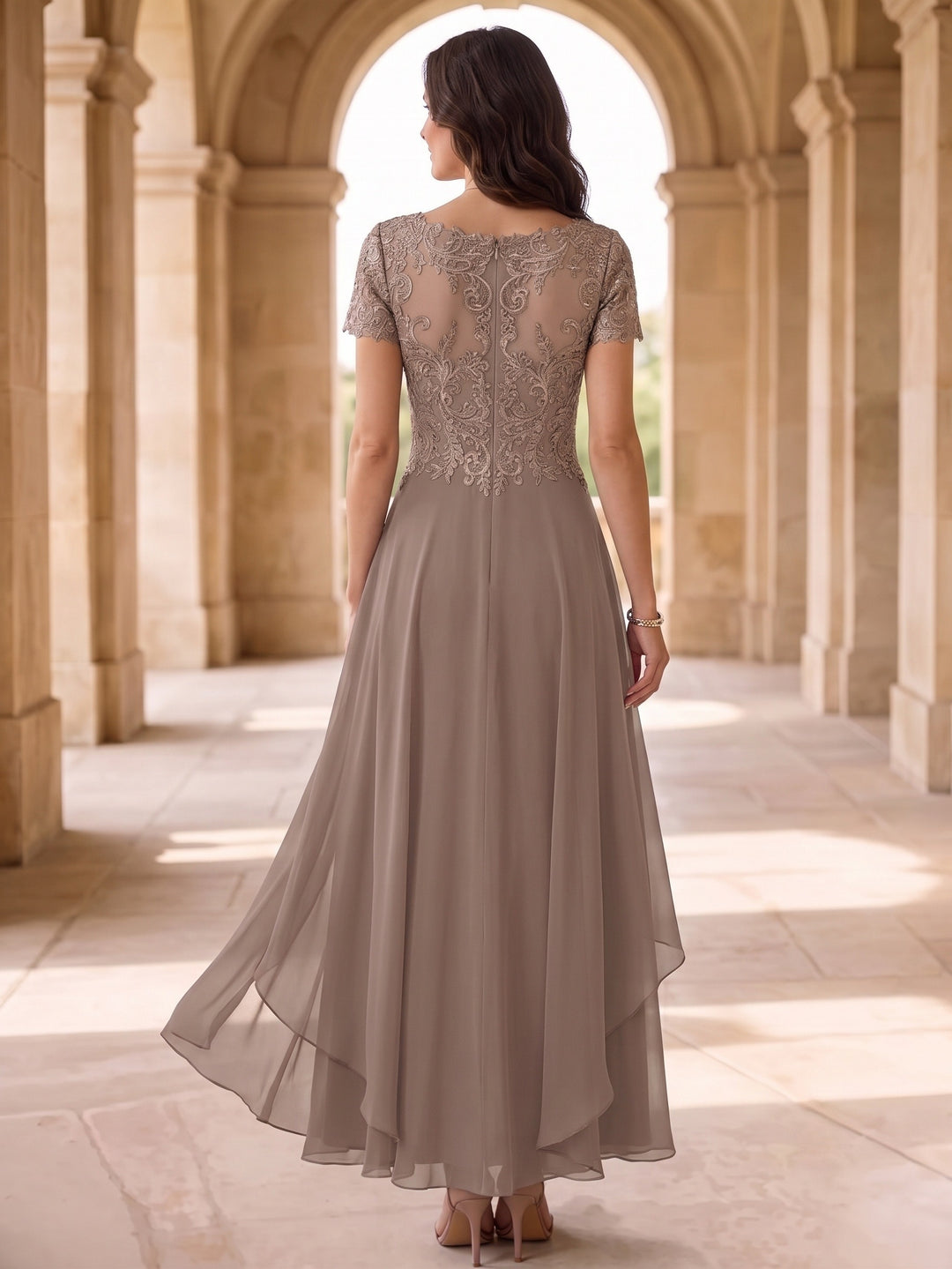 A-Line/Princess V-Neck Ankle-Length Mother of the Bride Dresses