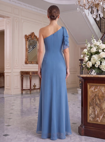 Sheath/Column One-Shoulder Floor-Length Mother of the Bride Dresses