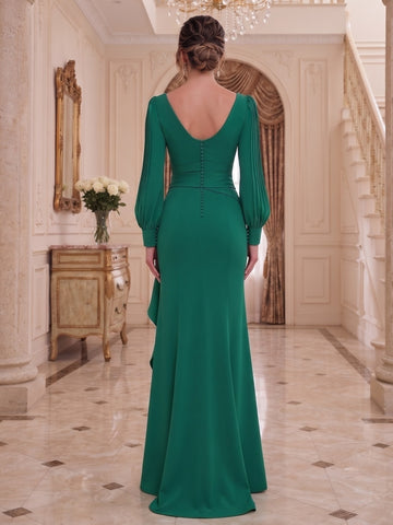 Sheath/Column Scoop Long Sleeves Mother of the Bride Dresses