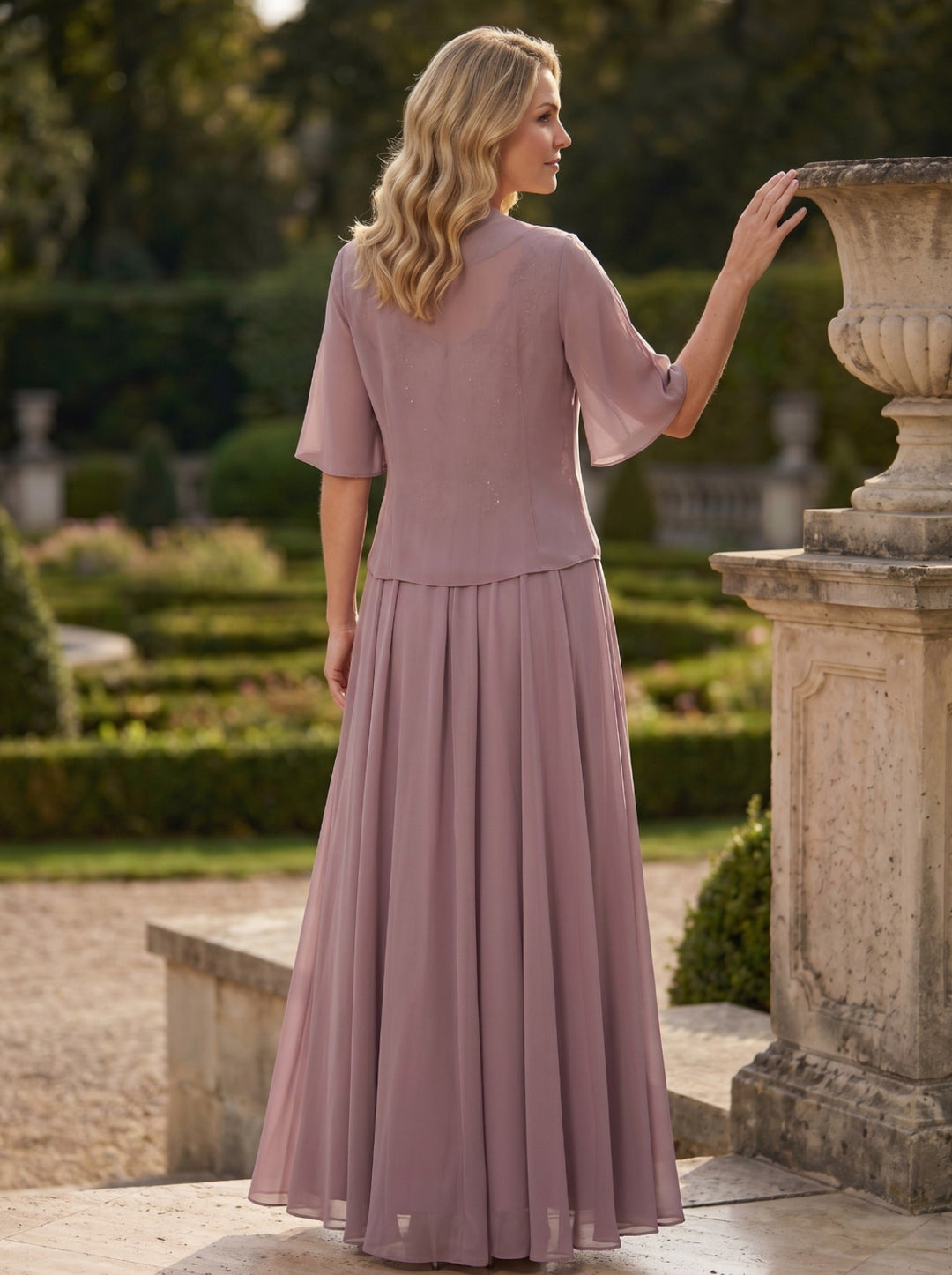 A-Line/Princess  Short Sleeves Jacket Dresses Mother Of The Bride Dresses