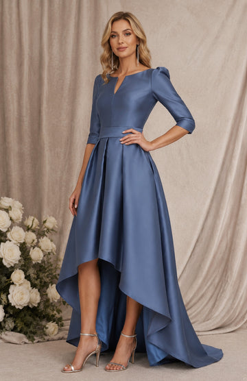 A-Line/Princess Half Sleeves Asymmetrical Mother Of The Bride Dresses With Pockets