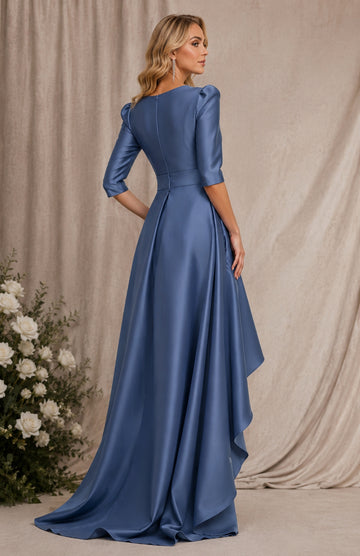 A-Line/Princess Half Sleeves Asymmetrical Mother Of The Bride Dresses With Pockets