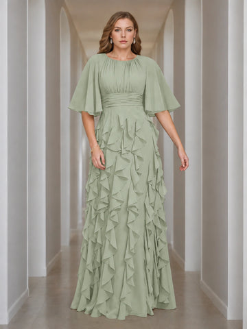 Sheath/Column 2 Pieces Square Neck 3/4 Length Sleeves Floor-Length Mother of the Bride Dresses with Jacket, Lace & Sequins