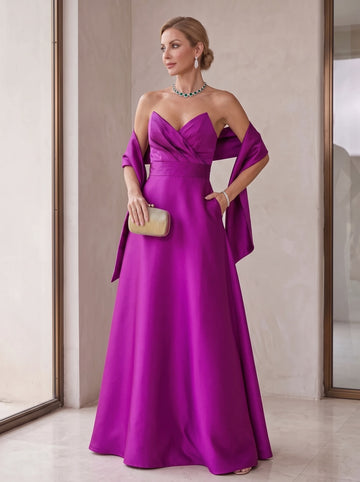 A-Line/Princess Sweetheart Sleeveless Floor-Length Mother Of The Bride Dresses With Pure Color