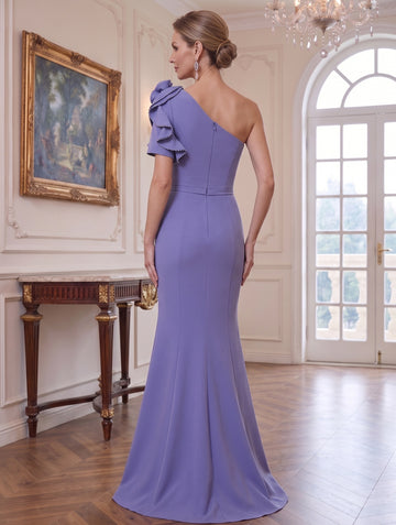 Mermaid/Trumpet One Shoulder Floor-Length Mother of the Bride Dresses with Pure Color