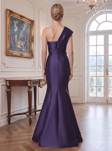 Trumpet/Mermaid One-Shoulder Sleeveless Floor-Length Mother of the Bride Dresses