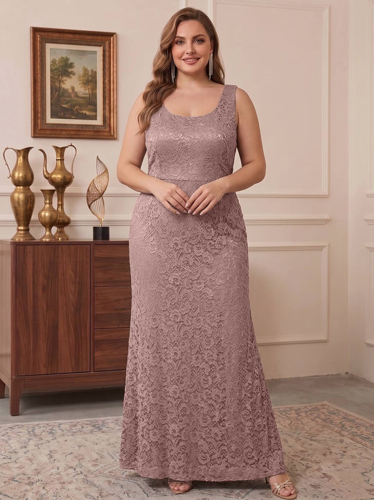 Sheath/Column Square Neck 3/4 Length Sleeves Floor-Length 2 Pieces Plus Size Mother of the Bride Dresses with Jacket