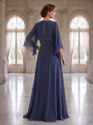 A-Line/Princess Scoop Sleeveless Floor-Length Pleated Mother of the Bride Dresses with Lace Appliques & Rhinestones & Shawl
