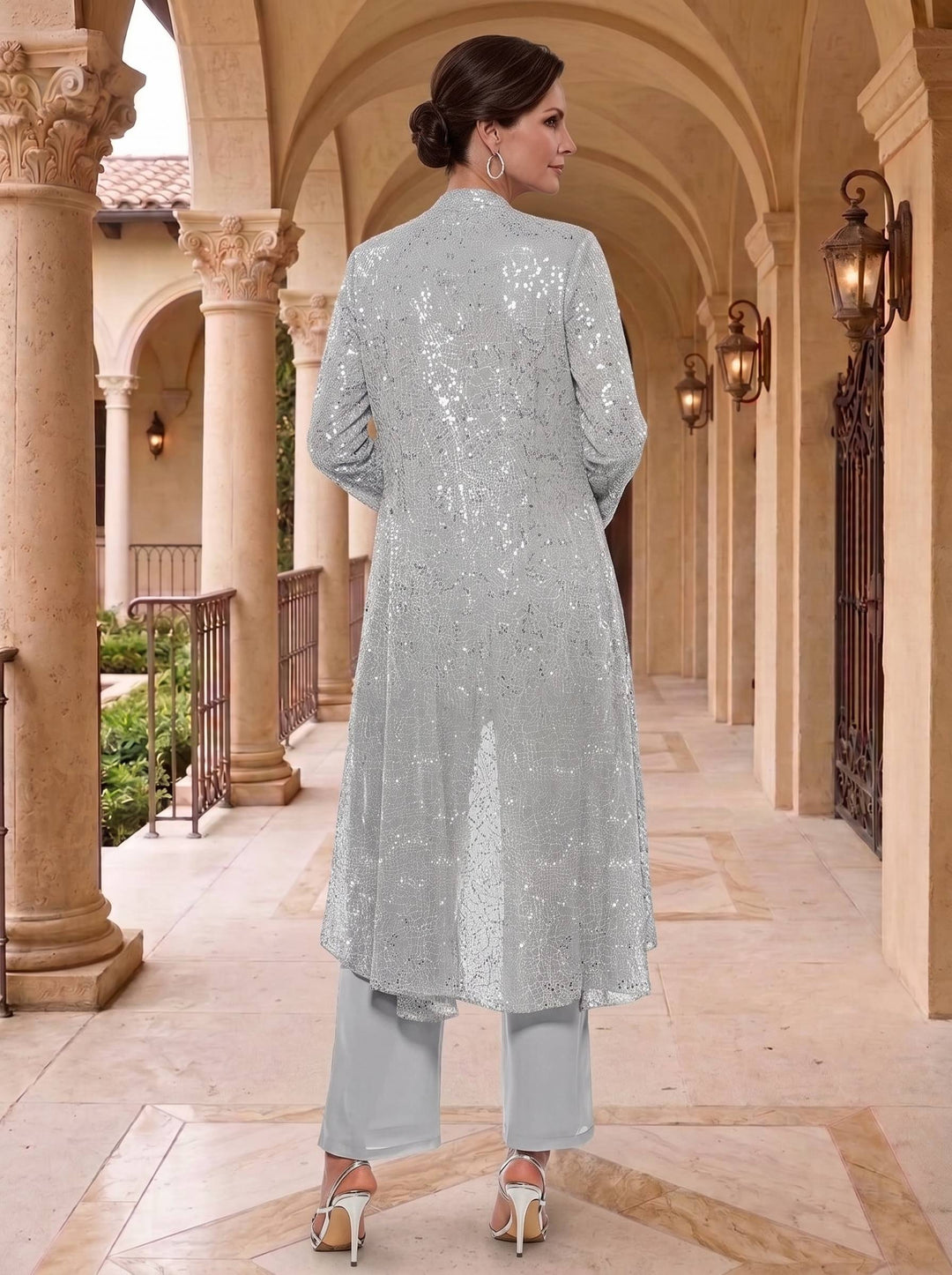 scoop neck mother of the bride pant suit
