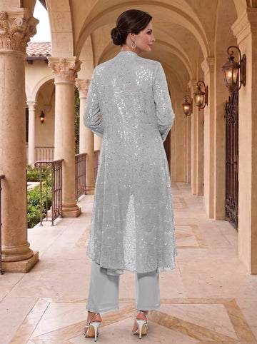 scoop neck mother of the bride pant suit