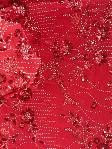 A-Line/Princess V-Neck Sequins Lace Mother of the Bride Dresses 3/4 Sleeves Floral Tea-Length