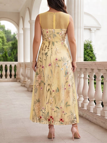 2 Pieces A-Line/Princess Scoop Chiffon Plus Size Mother of the Bride Dresses with Jacket Long Sleeves Ankle-Length Lace Floral
