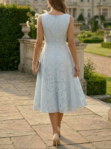 A-Line/Princess Scoop Chiffon Floral Mother of the Bride Dresses with Jacket Tea-Length 3/4 Sleeves Ruffles