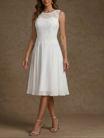 A-Line/Princess Scoop Chiffon Mother of the Bride Dresses with Jacket Lace Floral Tea-Length 3/4 Sleeves