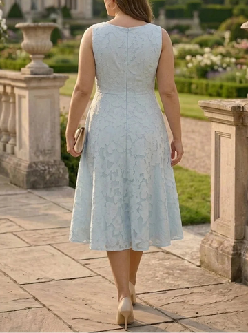 A-Line/Princess Scoop Chiffon Floral Plus Size Mother of the Bride Dresses with Jacket Tea-Length 3/4 Sleeves Ruffles