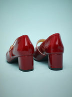 1920s Women's Dancewear Shoes Buckles Block Heel Closed Toe Retro Shoes