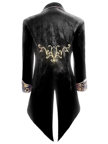 Men's Steampunk Vintage Exquisite Floral Coat Tuxedo Suit