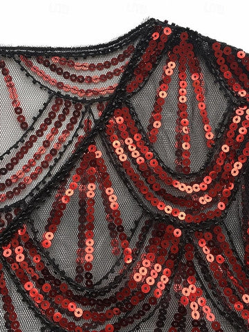 1920s Coat Shawls Women's Sequins  Vintage Party Shawl