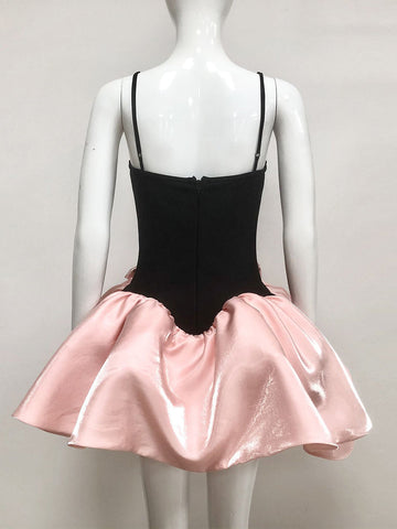 A-Line/Princess Spaghetti Straps Sleeveless Sweet Mini/Short Homecoming Dresses with Bow