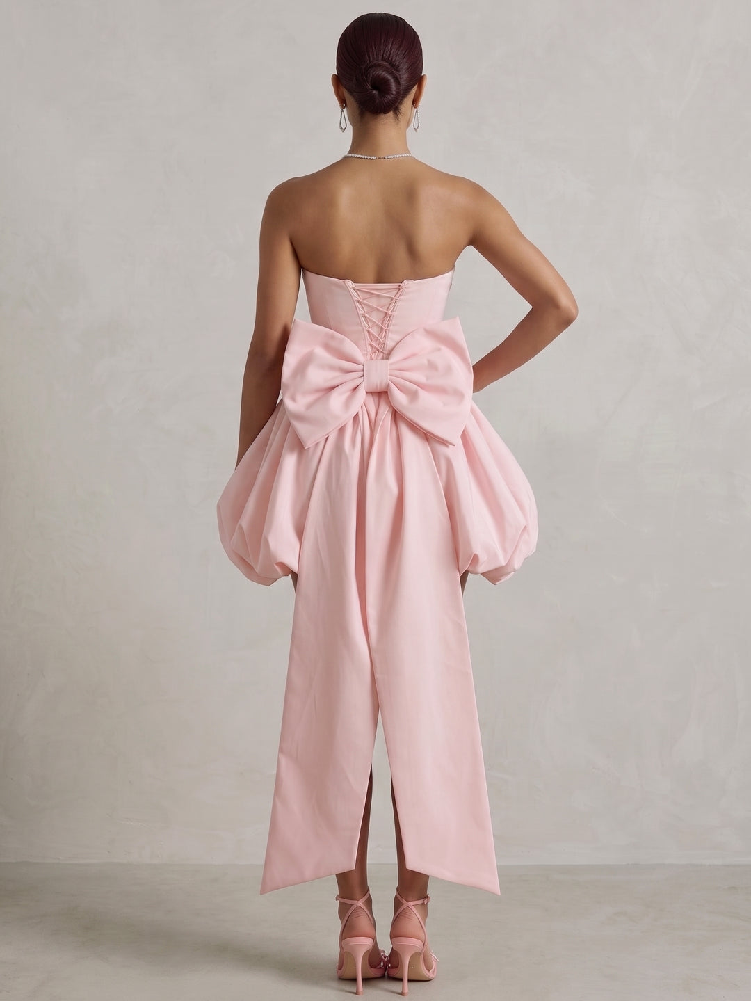 Ball Gown Homecoming Dress Strapless Sleeveless Satin Mini