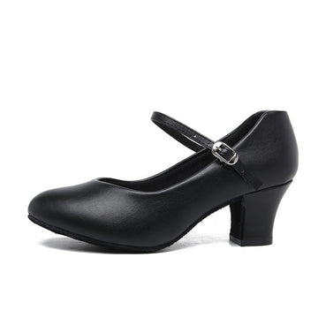 Women's Dancewear Shoes Faux Leather  Low Heel Closed Toe Dance Shoes
