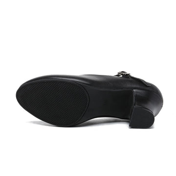 Women's Dancewear Shoes Faux Leather  Low Heel Closed Toe Dance Shoes