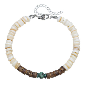 Men's Minimalist Turquoise Wooden Beads Trendy Funky Premium Bracelet Accessories