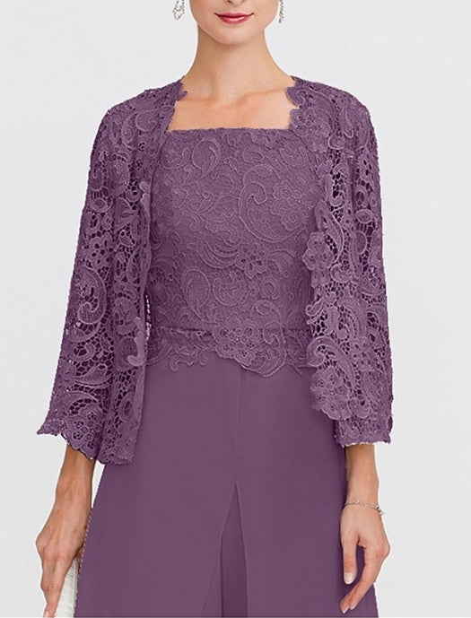 Women's Wedding Guest 3/4 Length Sleeves Floral Lace Bolero Coats / Jackets