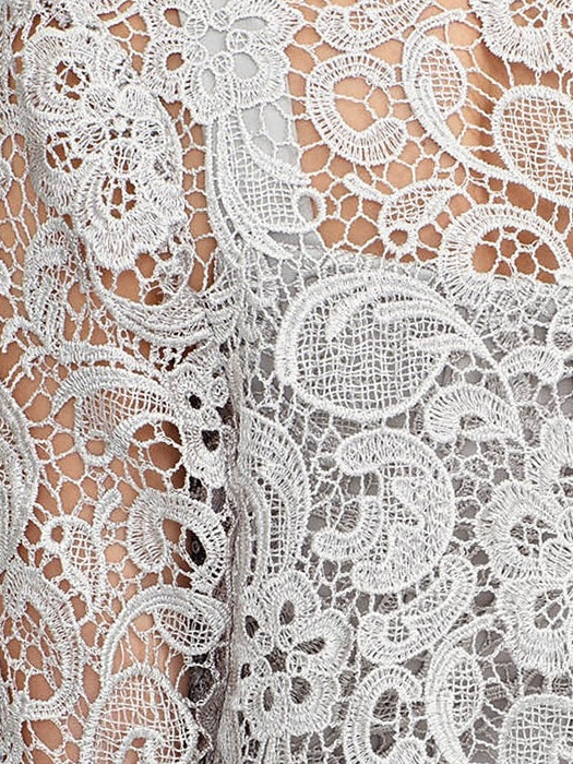 Women's Wedding Guest 3/4 Length Sleeves Floral Lace Bolero Coats / Jackets