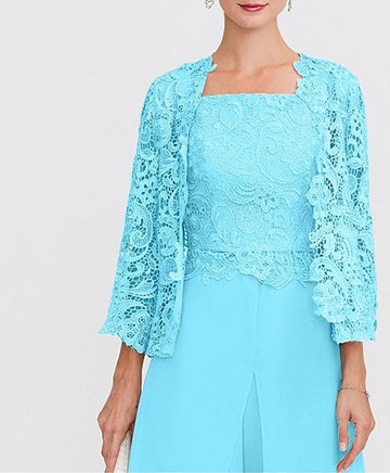 Women's Wedding Guest 3/4 Length Sleeves Floral Lace Bolero Coats / Jackets
