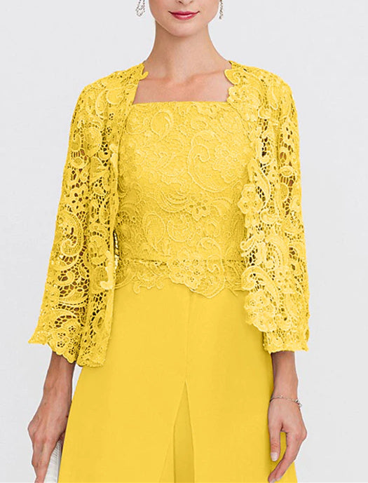 Women's Wedding Guest 3/4 Length Sleeves Floral Lace Bolero Coats / Jackets