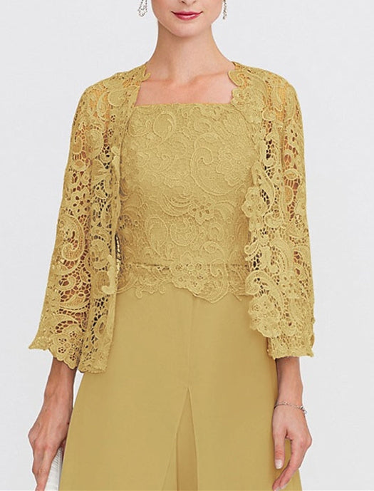 Women's Wedding Guest 3/4 Length Sleeves Floral Lace Bolero Coats / Jackets