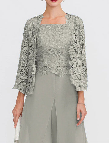 Women's Wedding Guest 3/4 Length Sleeves Floral Lace Bolero Coats / Jackets